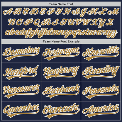Custom Navy Old Gold-White Authentic Baseball Jersey - Sky-Custom