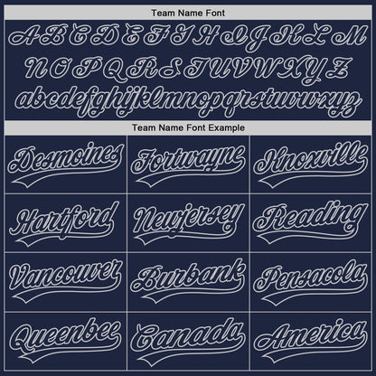 Custom Navy Navy-Gray Authentic Baseball Jersey - Sky-Custom