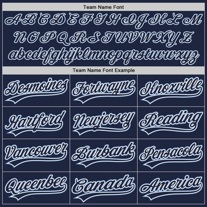 Custom Navy Navy-Light Blue Authentic Baseball Jersey - Sky-Custom