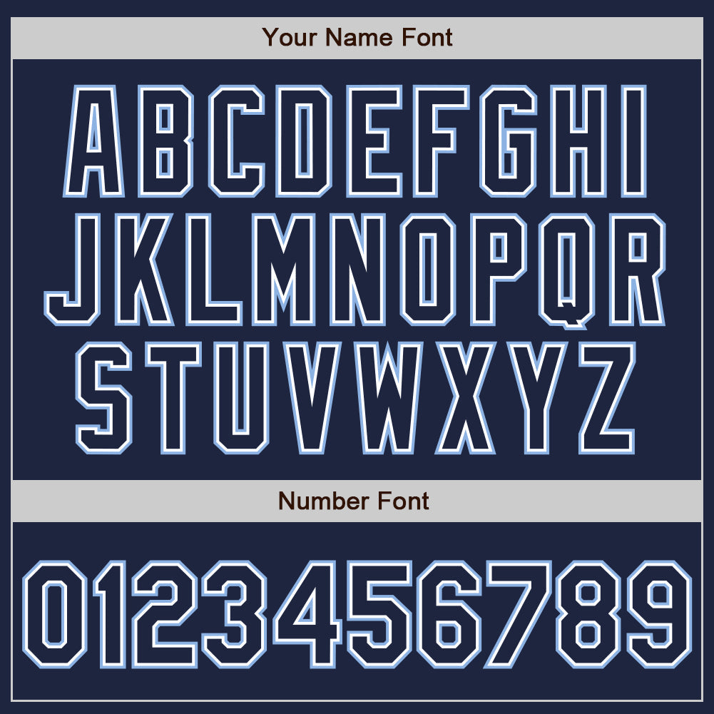 Custom Navy Navy-Light Blue Authentic Baseball Jersey - Sky-Custom