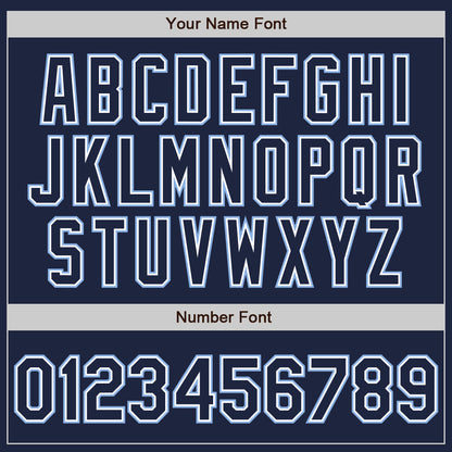 Custom Navy Navy-Light Blue Authentic Baseball Jersey - Sky-Custom