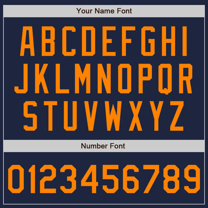 Custom Navy Bay Orange-Navy Authentic Baseball Jersey - Sky-Custom