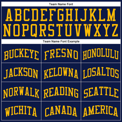 Custom Navy Gold Authentic Throwback Basketball Jersey - Sky-Custom