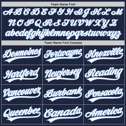Custom Navy White Pinstripe White-Light Blue Authentic Baseball Jersey - Sky-Custom