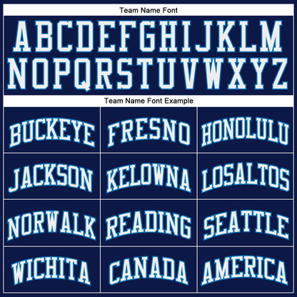 Custom Navy White-Blue Authentic Throwback Basketball Jersey - Sky-Custom