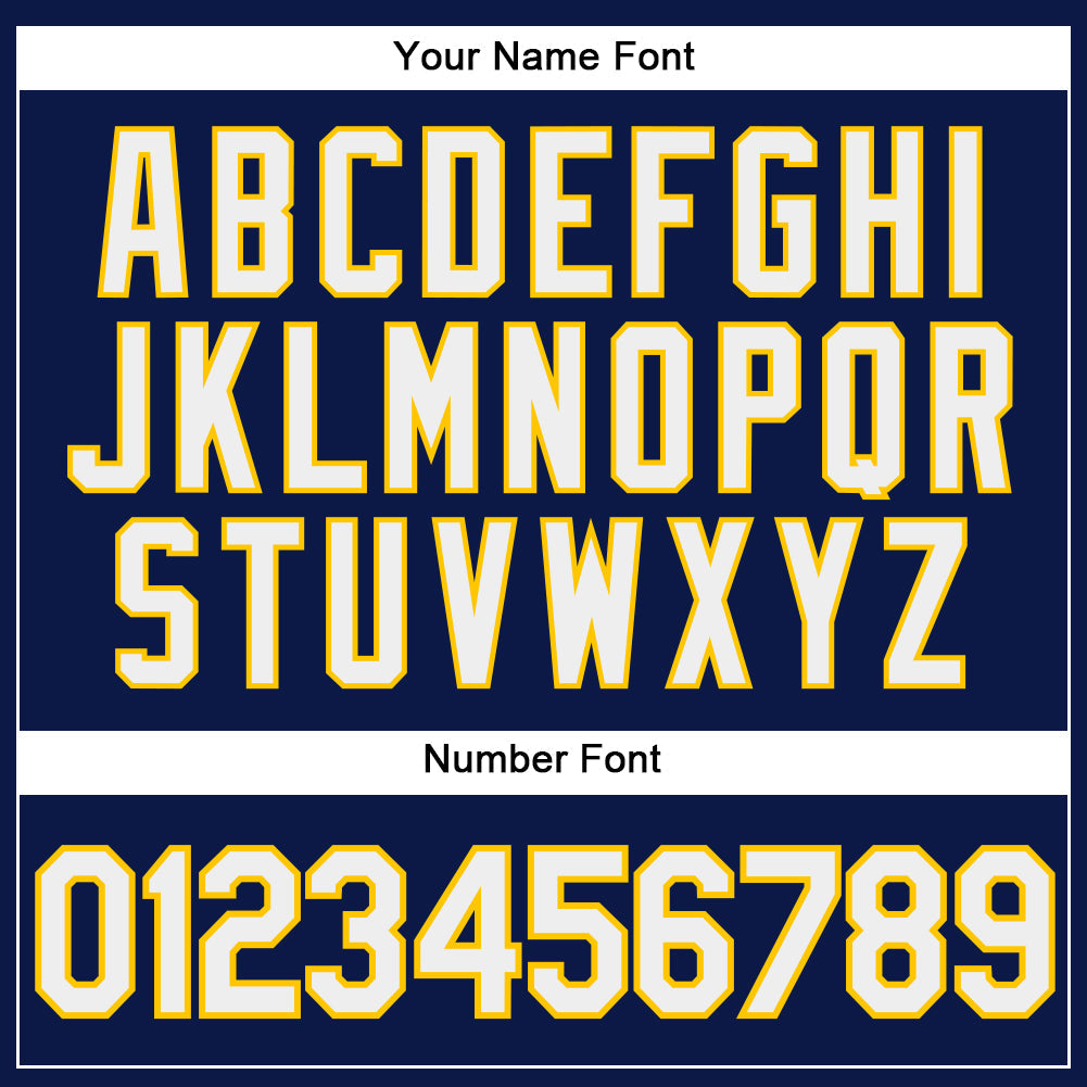 Custom Navy White-Yellow Authentic Baseball Jersey - Sky-Custom