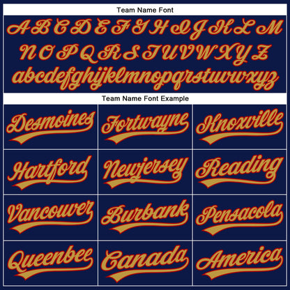 Custom Navy Red Pinstripe Old Gold Authentic Baseball Jersey - Sky-Custom