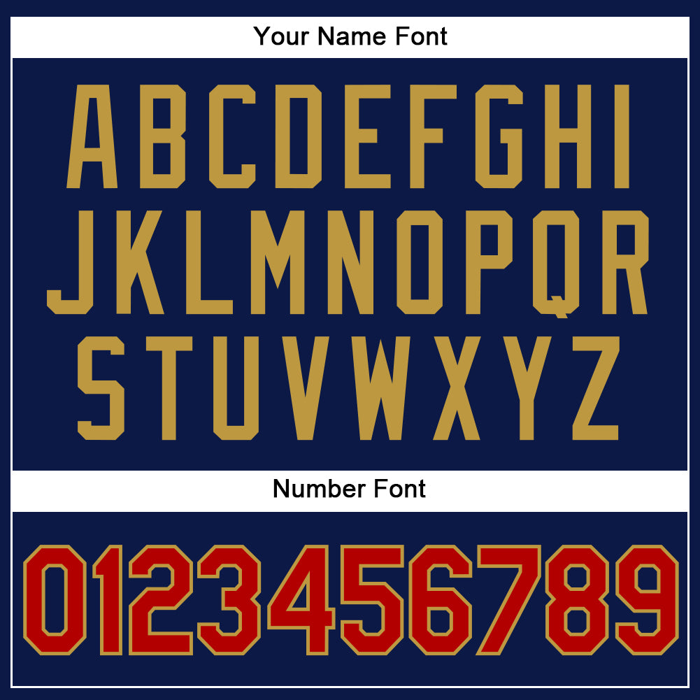 Custom Navy Red Pinstripe Old Gold Authentic Baseball Jersey - Sky-Custom