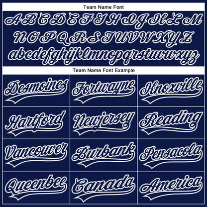 Custom Navy White Pinstripe Gray Authentic Baseball Jersey - Sky-Custom