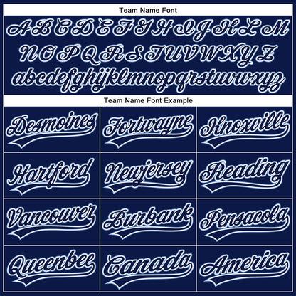 Custom Navy White Pinstripe Light Blue Authentic Baseball Jersey - Sky-Custom