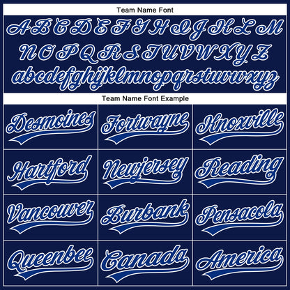 Custom Navy White Pinstripe Royal Authentic Baseball Jersey - Sky-Custom