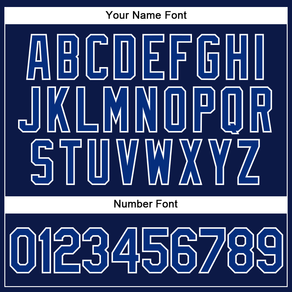 Custom Navy White Pinstripe Royal Authentic Baseball Jersey - Sky-Custom