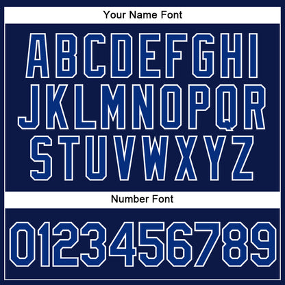 Custom Navy White Pinstripe Royal Authentic Baseball Jersey - Sky-Custom