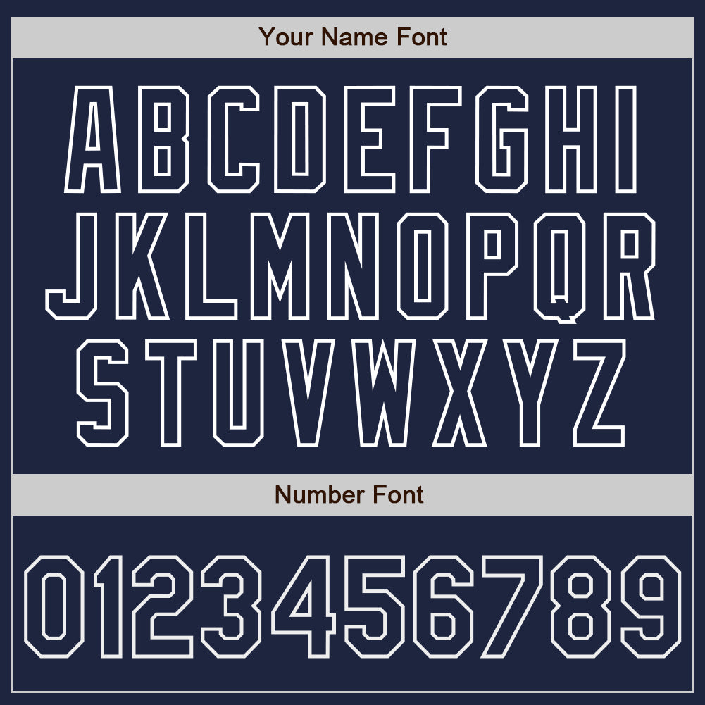 Custom Navy Orange-White Authentic Baseball Jersey - Sky-Custom