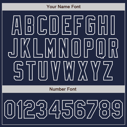 Custom Navy Orange-White Authentic Baseball Jersey - Sky-Custom