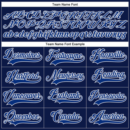 Custom Navy Royal-White Hockey Lace Neck Jersey - Sky-Custom