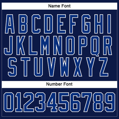 Custom Navy Royal-White Hockey Lace Neck Jersey - Sky-Custom