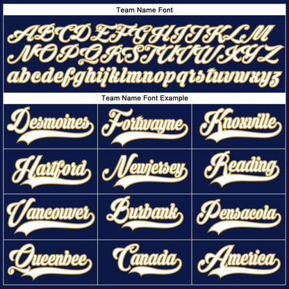 Custom Navy White-Old Gold Hockey Lace Neck Jersey - Sky-Custom
