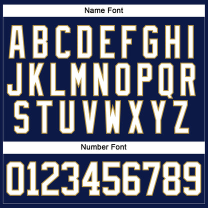 Custom Navy White-Old Gold Hockey Lace Neck Jersey - Sky-Custom