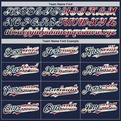 Custom Navy Vintage USA Flag-White Authentic Baseball Jersey - Sky-Custom