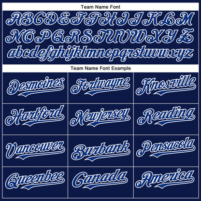 Custom Navy Royal-White Authentic Baseball Jersey - Sky-Custom