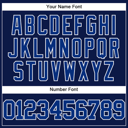 Custom Navy Royal-White Authentic Baseball Jersey - Sky-Custom