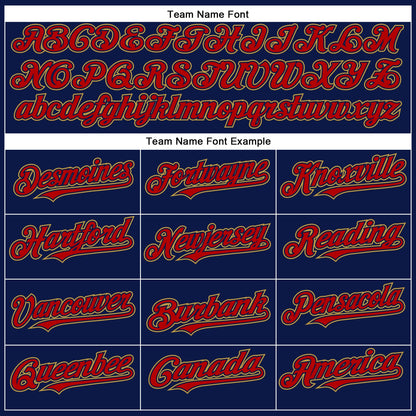 Custom Navy Red-Old Gold Authentic Baseball Jersey - Sky-Custom