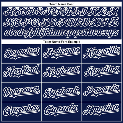 Custom Navy White-Gray Authentic Baseball Jersey - Sky-Custom