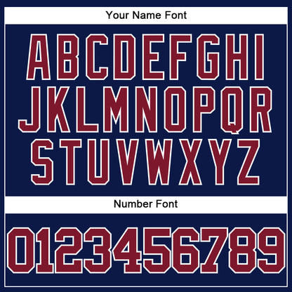 Custom Navy Crimson-White Authentic Baseball Jersey - Sky-Custom