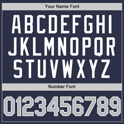 Custom Navy Gray Blue-White Authentic Throwback Baseball Jersey - Sky-Custom