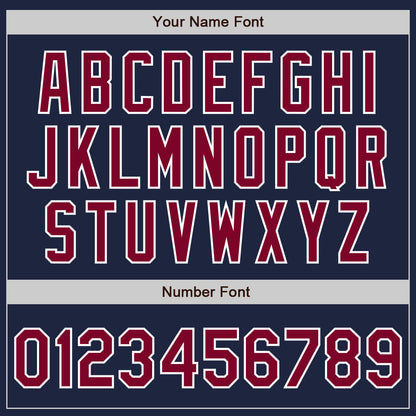Custom Navy Maroon-White Authentic Baseball Jersey - Sky-Custom