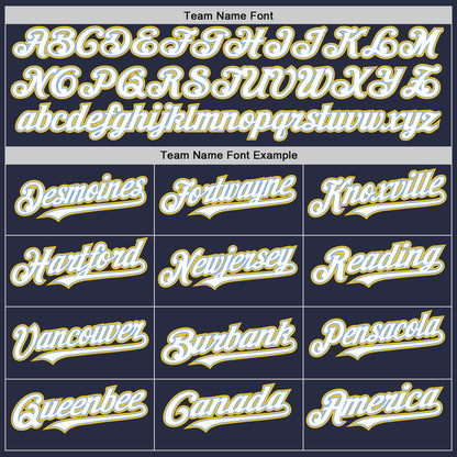 Custom Navy Light Blue-Yellow Mesh Authentic Throwback Baseball Jersey - Sky-Custom