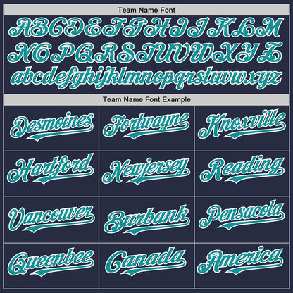 Custom Navy Teal-White Mesh Authentic Throwback Baseball Jersey - Sky-Custom