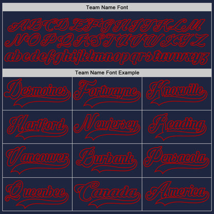 Custom Navy Red Hockey Lace Neck Jersey - Sky-Custom