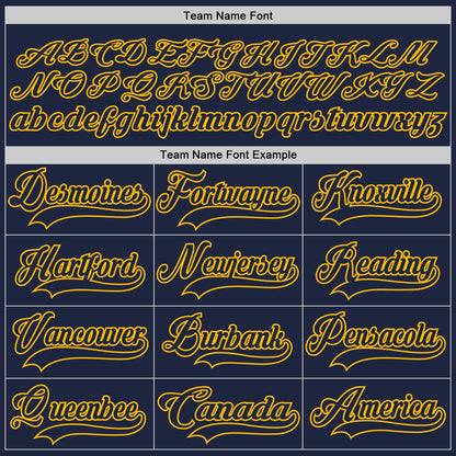 Custom Navy Gold Hockey Lace Neck Jersey - Sky-Custom