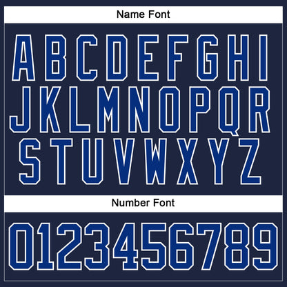 Custom Navy Royal-White Hockey Lace Neck Jersey - Sky-Custom