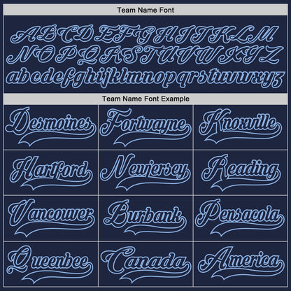 Custom Navy Light Blue Hockey Lace Neck Jersey - Sky-Custom