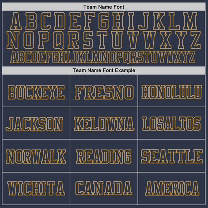 Custom Navy Old Gold Mesh Authentic Throwback Football Jersey - Sky-Custom