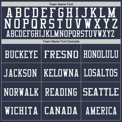 Custom Navy White Mesh Authentic Throwback Football Jersey - Sky-Custom