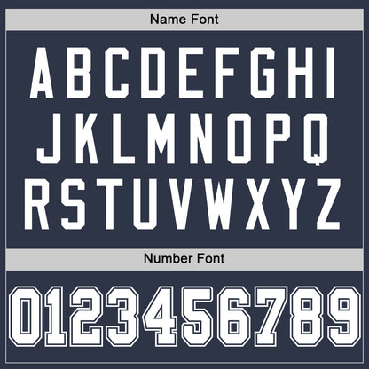 Custom Navy White Mesh Authentic Throwback Football Jersey - Sky-Custom