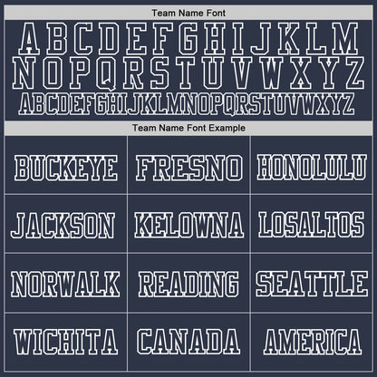 Custom Navy White Mesh Authentic Throwback Football Jersey - Sky-Custom