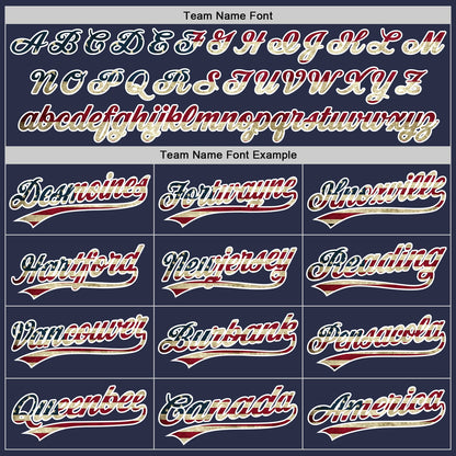 Custom Navy Vintage USA Flag-White Authentic Throwback Baseball Jersey - Sky-Custom