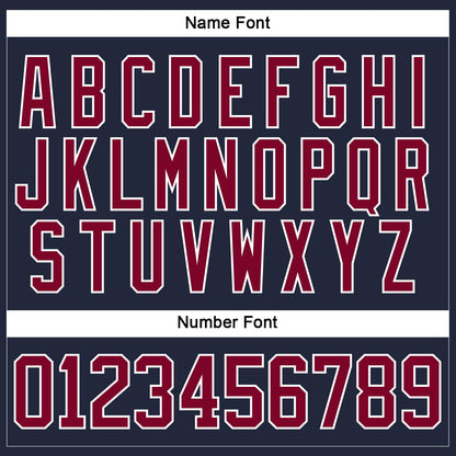 Custom Navy Maroon-White Hockey Jersey - Sky-Custom