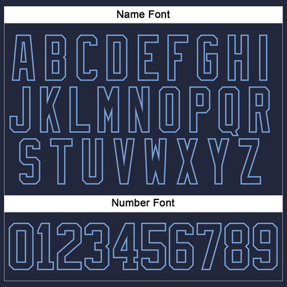 Custom Navy Light Blue Hockey Jersey - Sky-Custom
