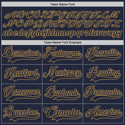 Custom Navy Old Gold Hockey Jersey - Sky-Custom