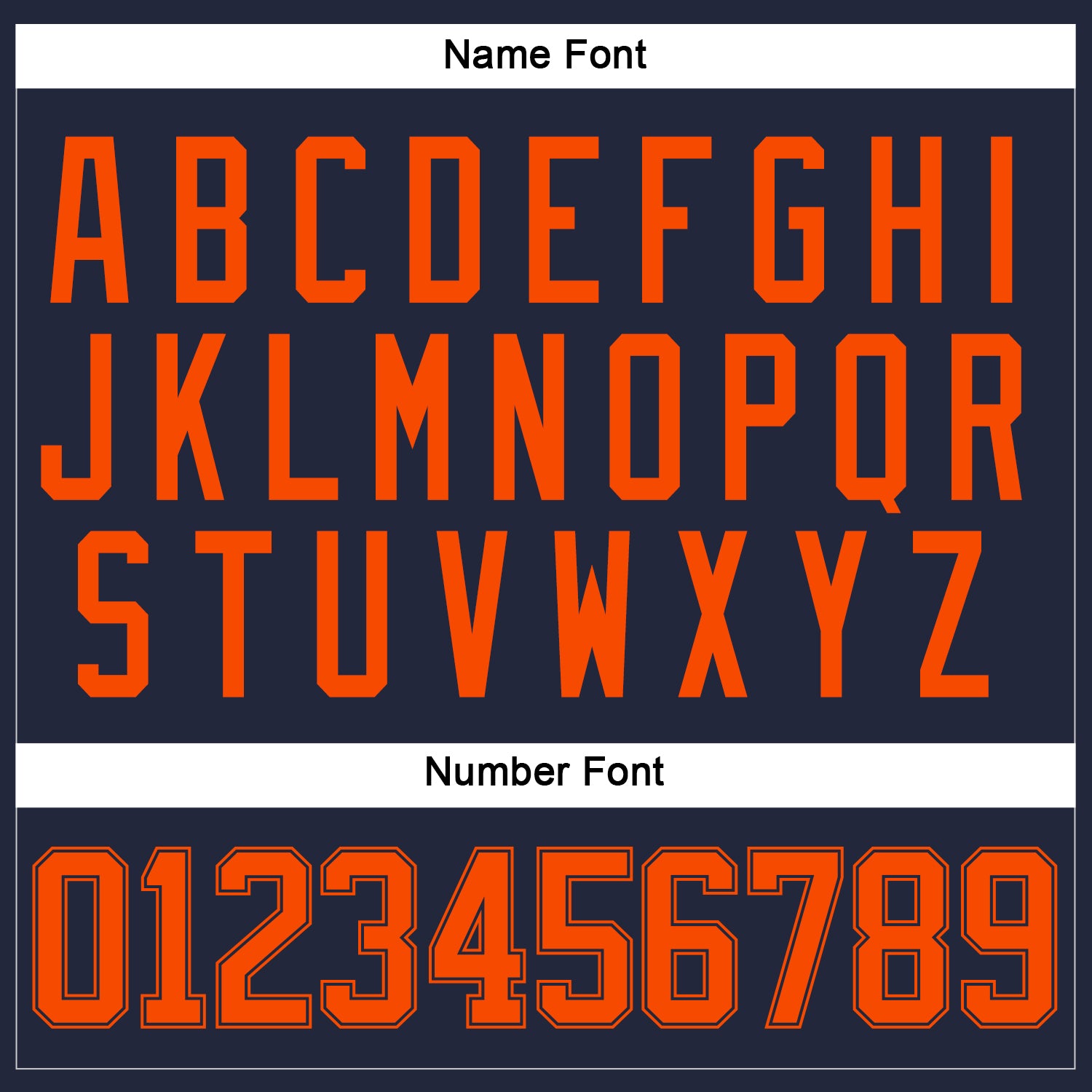 Custom Navy Orange Hockey Jersey - Sky-Custom