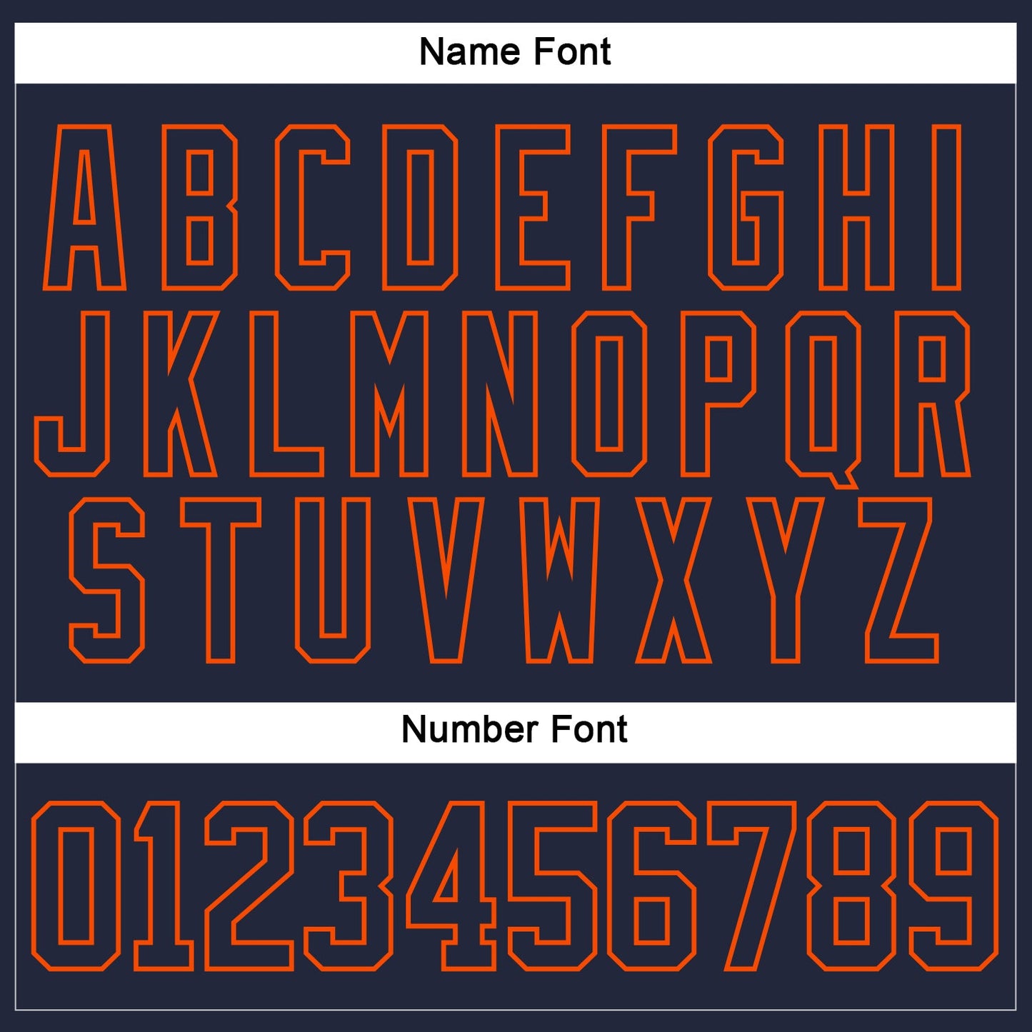 Custom Navy Orange Hockey Jersey - Sky-Custom