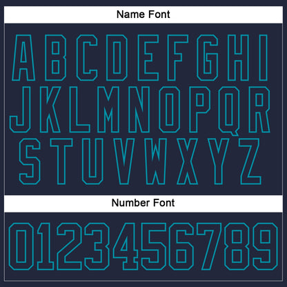 Custom Navy Teal Hockey Jersey - Sky-Custom