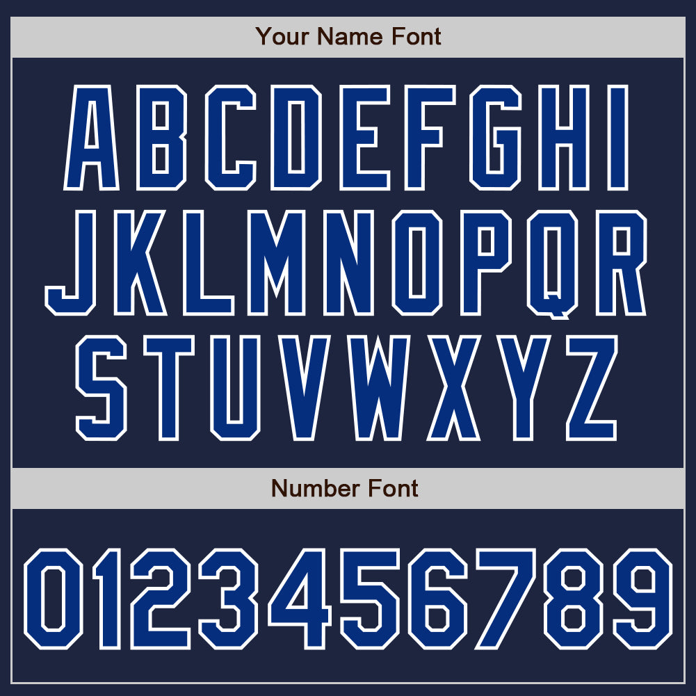 Custom Navy Royal-White Authentic Baseball Jersey - Sky-Custom