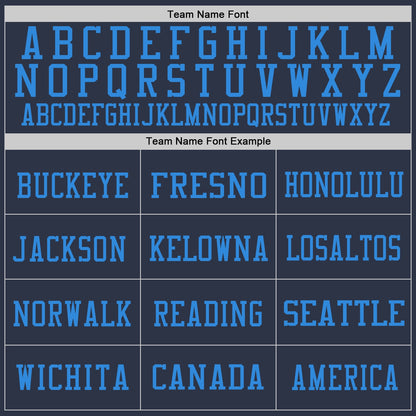 Custom Navy Red-Powder Blue Mesh Authentic Football Jersey - Sky-Custom